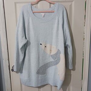 3x Lauren Conrad Polar Bear Tunic length Sweater